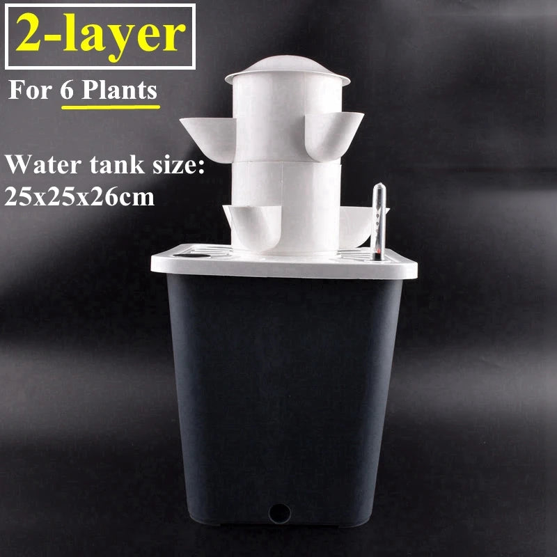 Vertical Hydroponic Tower Greenhouse Garden Indoor Soilless Culture Growing System Vertical Tower Veg Planter Grow Pot Kit