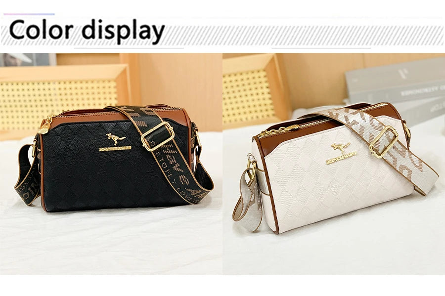 Luxury High Quality Women Messenger Bag Famous Designer Lady Shoulder Bags Fashionable Checkered Trendy Crossbody Bolsas Sac A