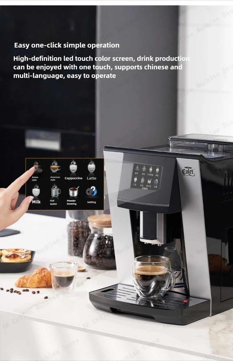 Fully Automatic Coffee Machine Smart Touch Screen Integrated Grinder Coffee Machine Multi-function Household Coffee Machine
