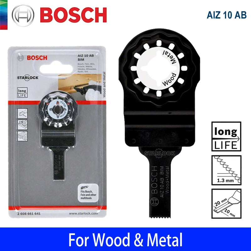 Bosch Starlock Accessories Oscillating Saw Blade AIZ 10 AB Wood Metal Plunge Saw Blade for Bosch Gop Series Renovator Power Tool