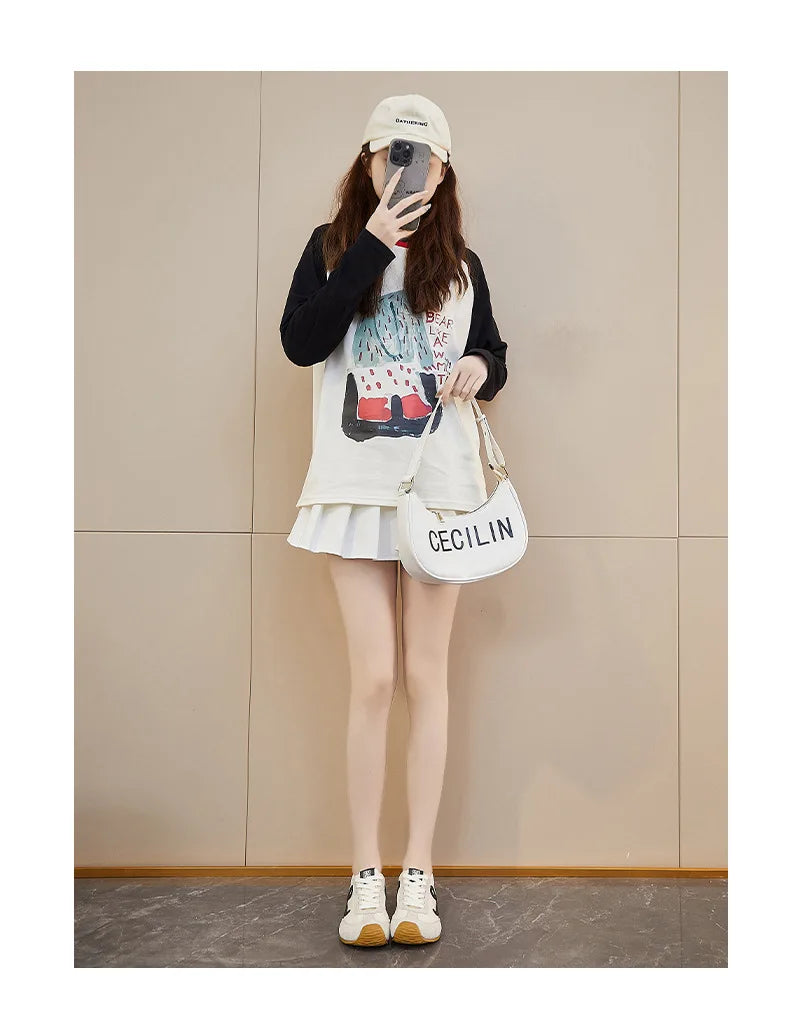 New Fashion Women's Shoes 2025 Spring Autumn Platforms Sneakers Comfortable Flat Shoes Lace-up Non Slip Casual Vulcanized Shoes