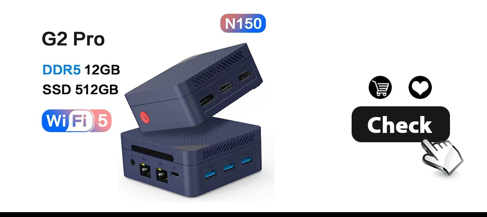 Mini PC compact MLLSE M2 Air - 128 GB ROM, N4000, 6 GB RAM