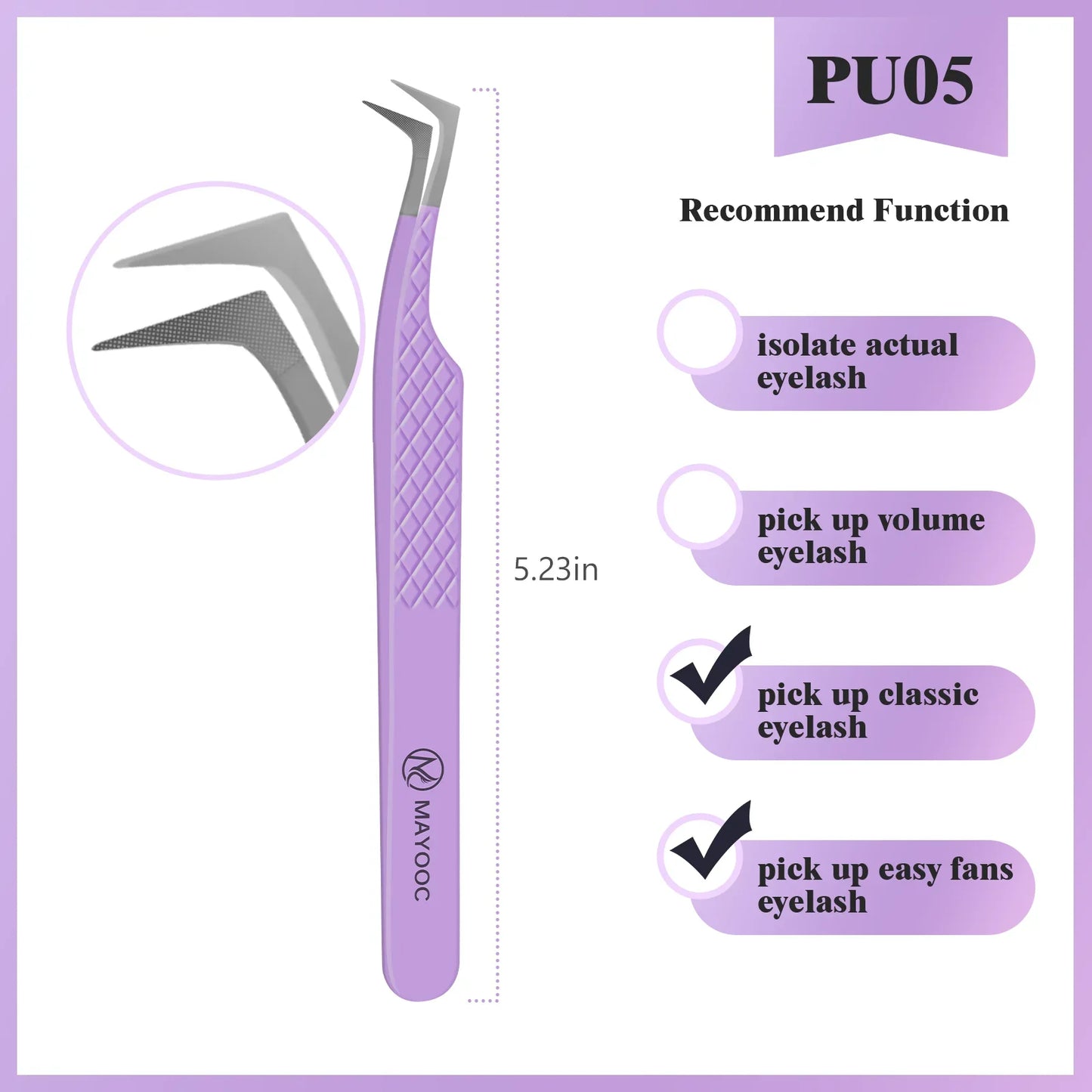 Eyelash Extensions Tweezers  With Fiber Tips Lash Artists High Precision Superhard Anti-Static Tweezer Makeup Tools Custom Logo