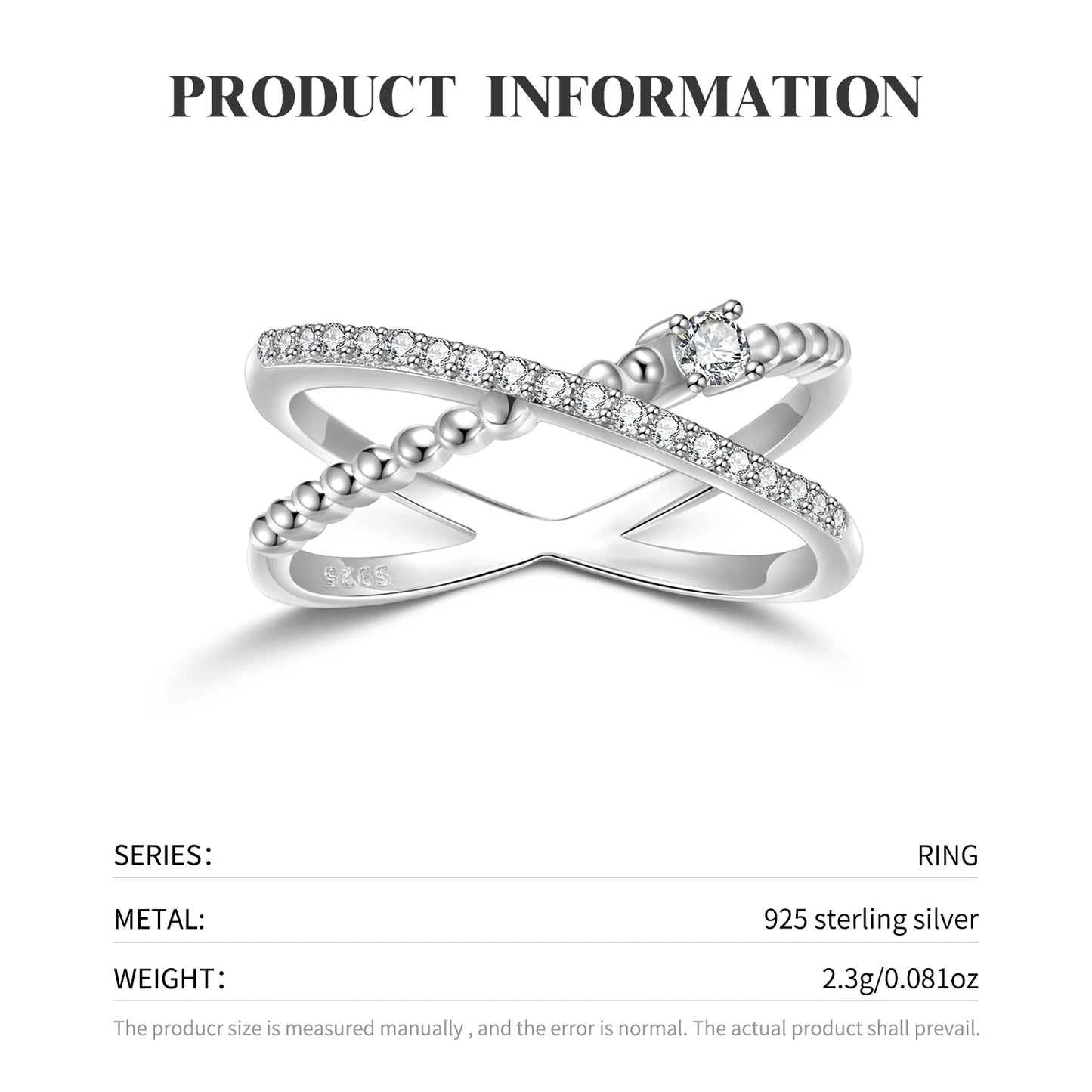 Inel JIUHAO Romantic Multistrat - Argint 925 Zirconiu 2g