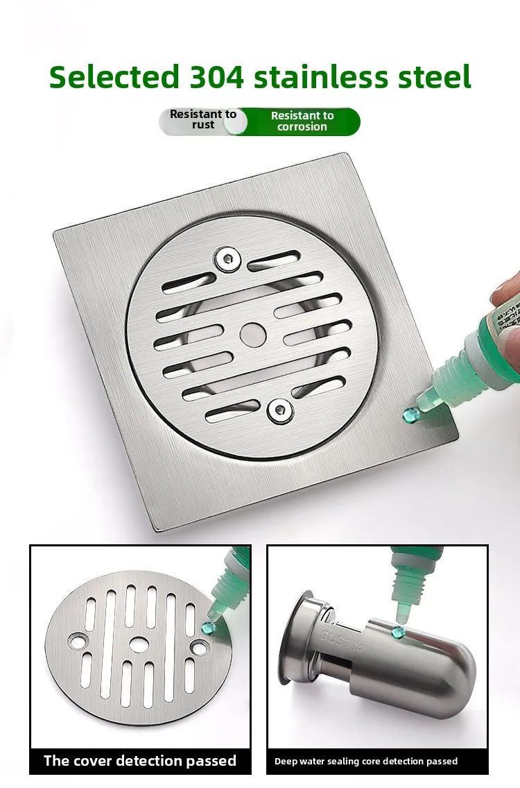 Gefängnis-Bodenablauf Edelstahl Abweisend - Ø10cm,110R