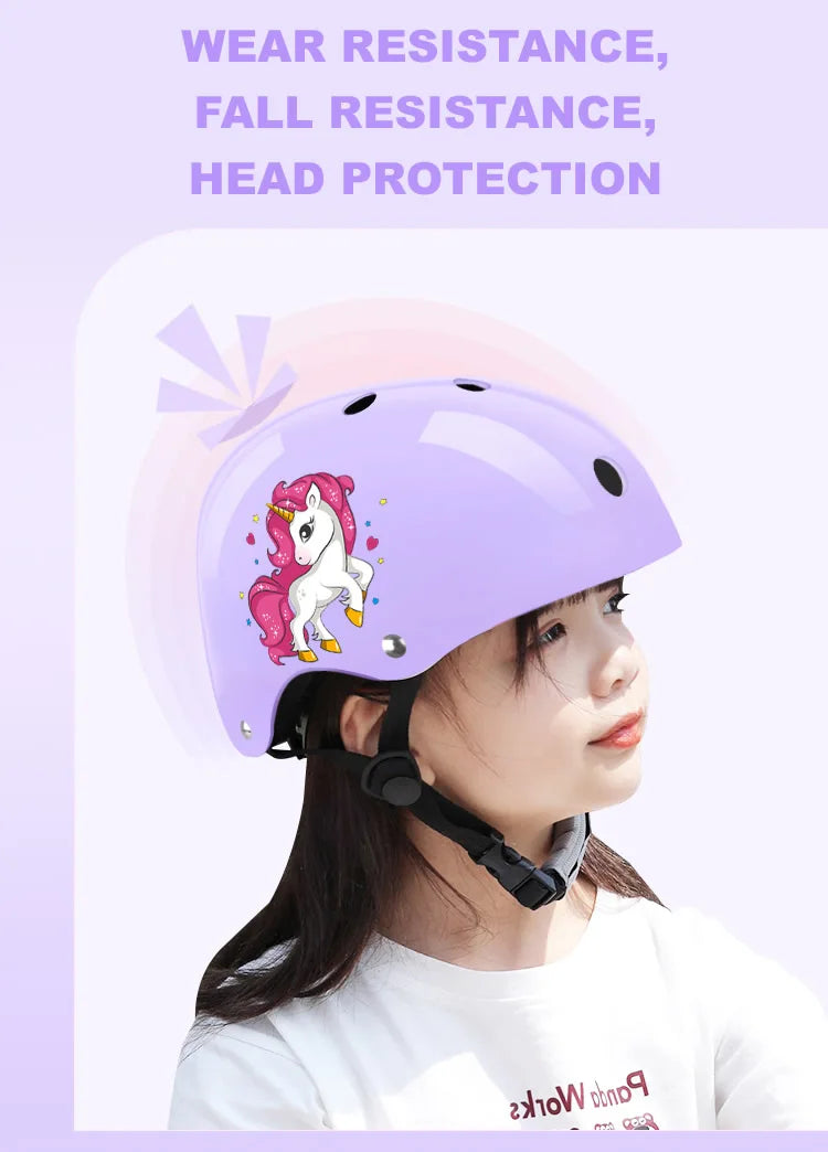 Children's Bicycle Helmet Skateboard Scooter Balance Bike Riding Protective Gear Lady's Motorcycle Helmet Adjustable