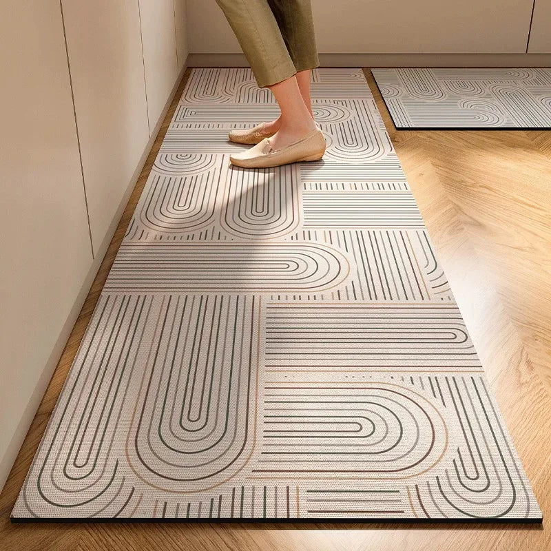 New Super Absorbent Kitchen Floor Mat Diatom Mud Pad Bath Pad Anti-Slip Carpet Kitchen Mats Wipeable Wash Long Strip Carpet