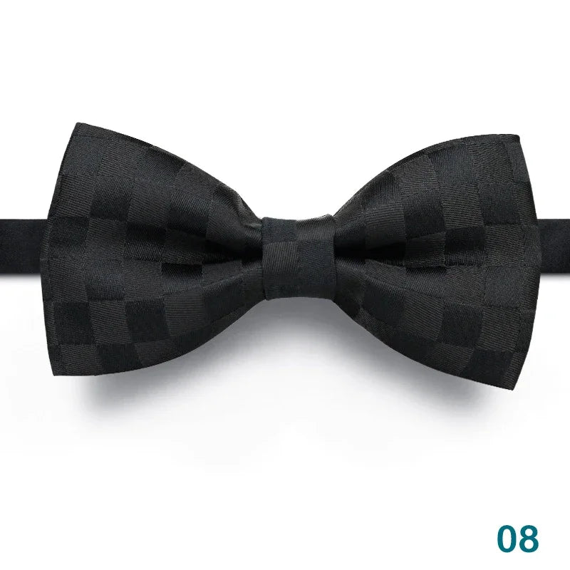 HYWAC28 Herrenfliege Verstellbar - Schwarz Polyester 8cm