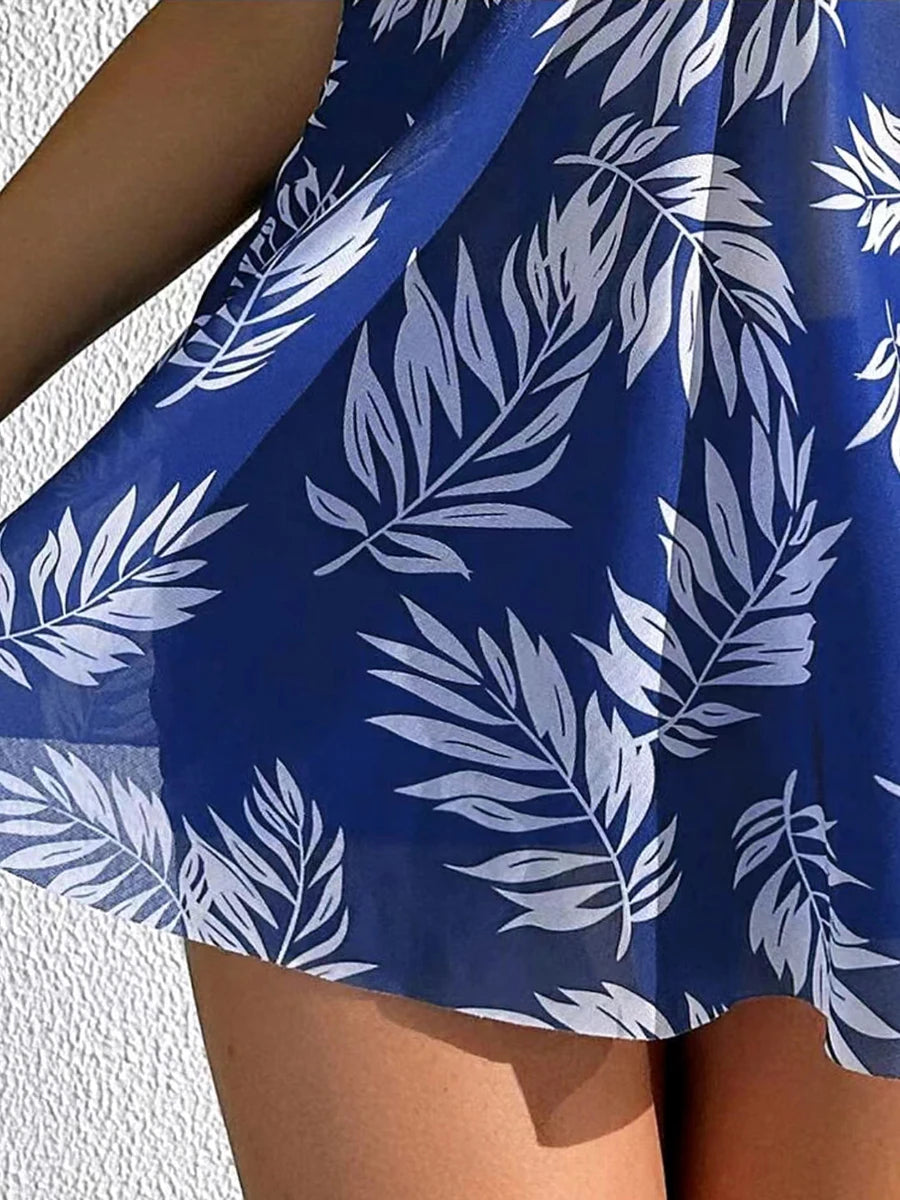 Tankini-Set 2025: lyric Short Dress Tankini With Shorts Swimsuit Women Swimwear - Female Padded Printed Bathing Swim Suit Swimming Beachwear Summer Collection