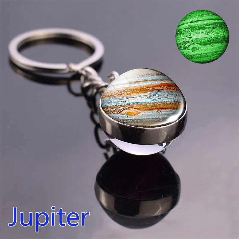 Schlüsselanhänger 2025: Solar-System Glow-Dark - Galaxy Nebula Collection