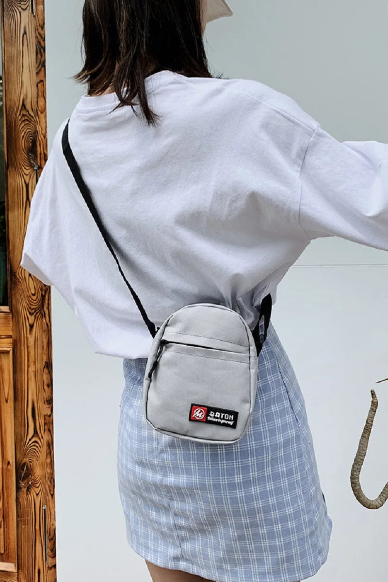 Canvas-Tasche 2025: New Fashion Crossbody Women's - Mobile Canvas Student Versatile Outdoor Sports Mini Collection