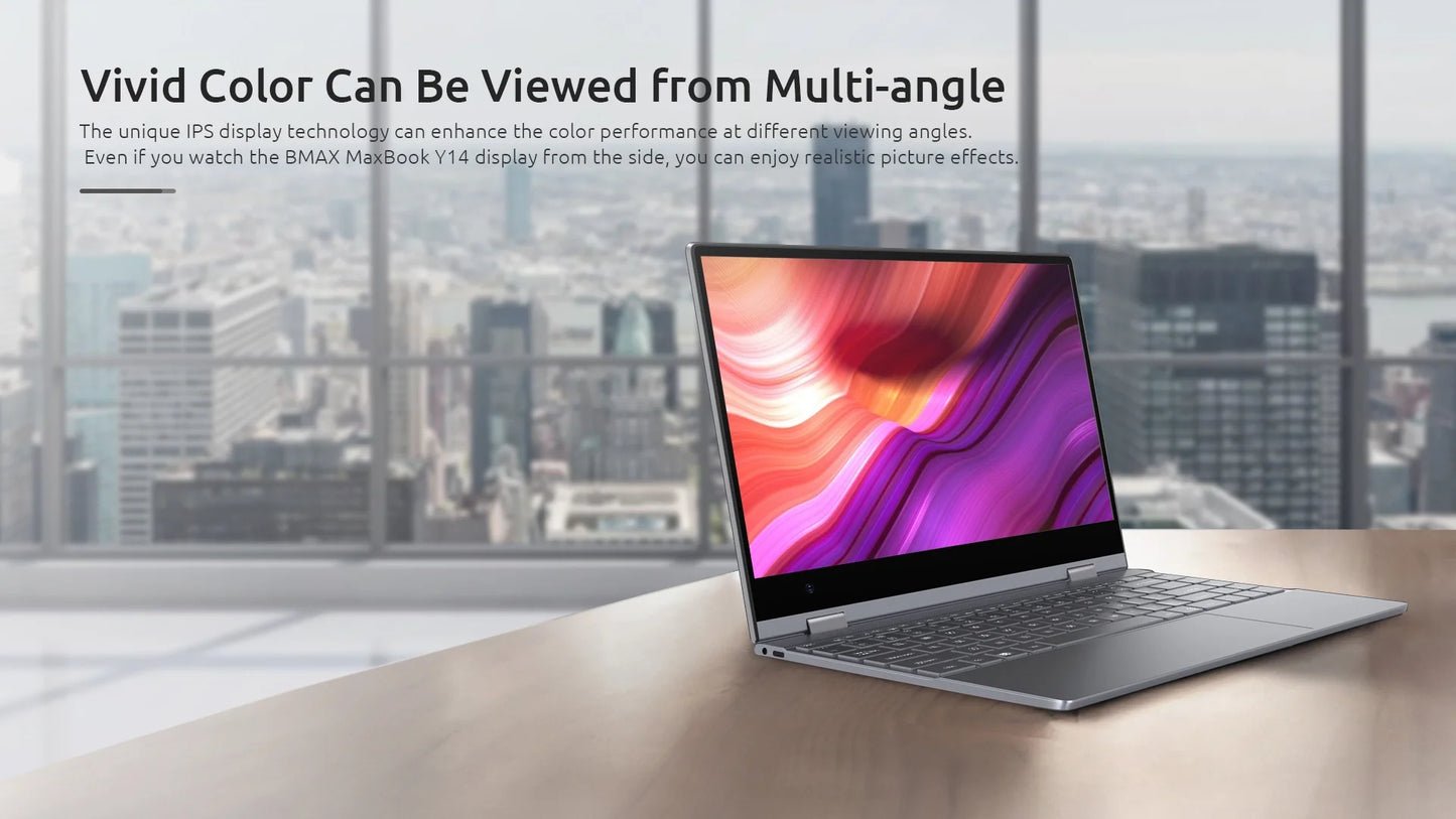 BMAX Y14 Touchscreen - 16GB RAM, Intel N100, 14 Zoll