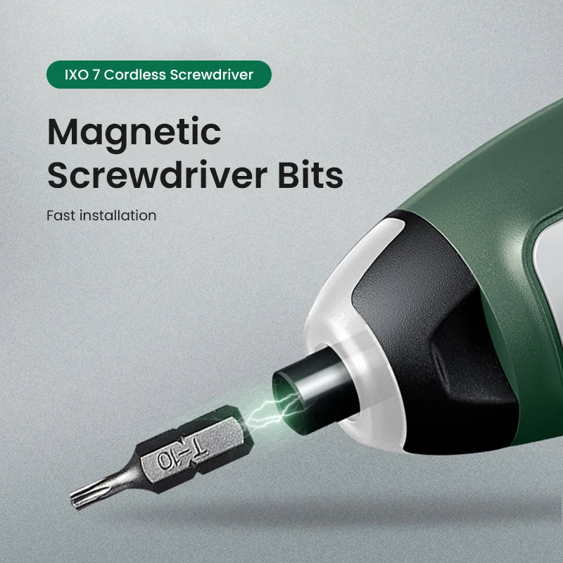 Akkuschrauber 2025: Bosch IXO 7 Cordless Electric Screwdriver USB Rechargeable - IXO 7th Compact 5.5Nm Max Torque Portable Power Machine Collection