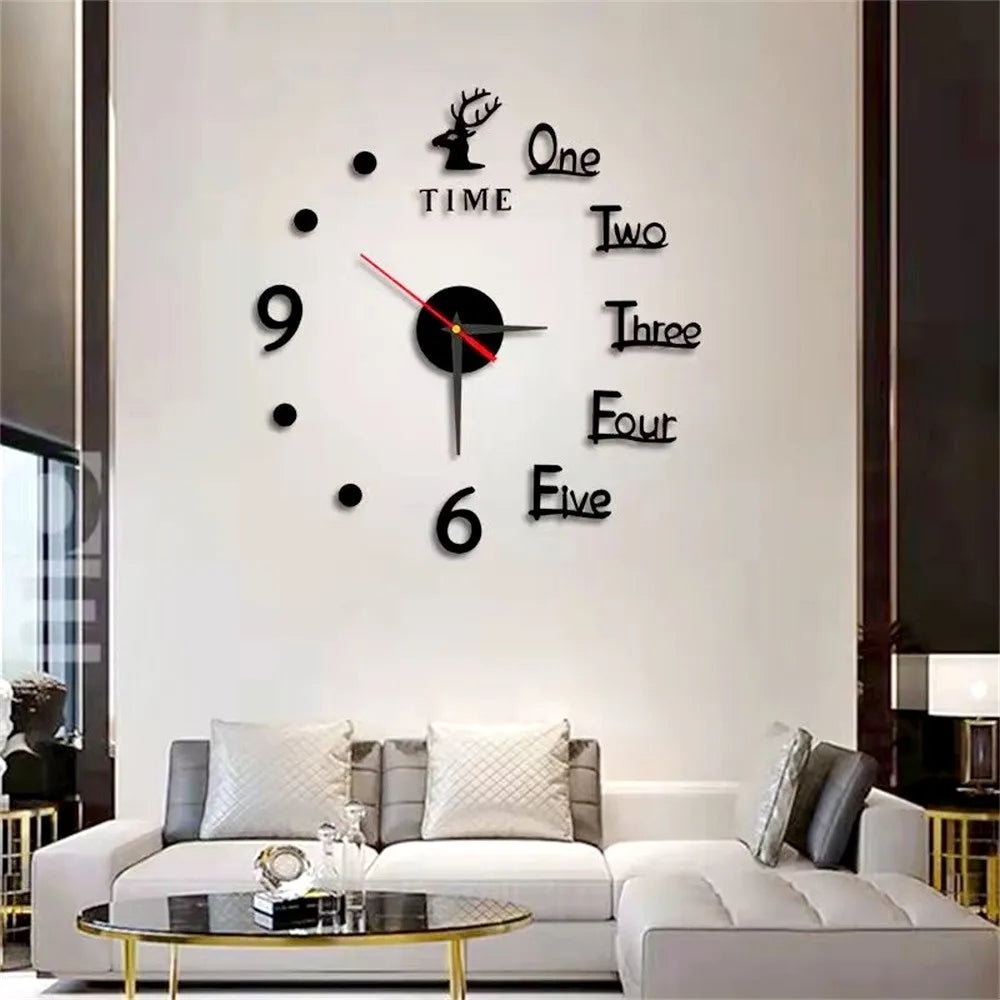 Luminous Wall Clock Large Watch Horloge Murale 3d Diy Acrylic Mirror Stickers Quartz Duvar Saat Klock Modern Mute Alarm Clock
