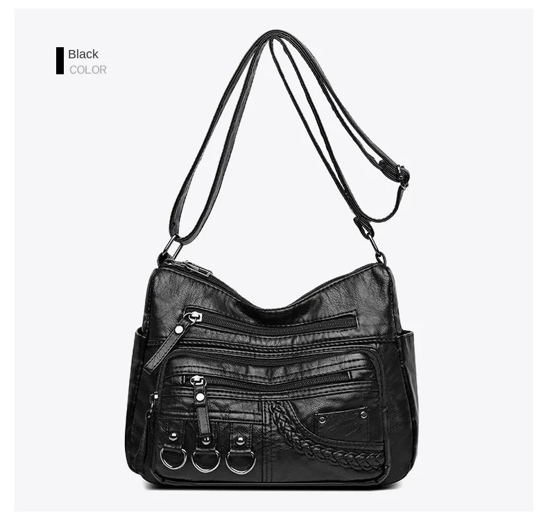 New Arrival Crossbody Shoulder Bag Soft Washed Leather Women's Mini Bag Versatile Handbag