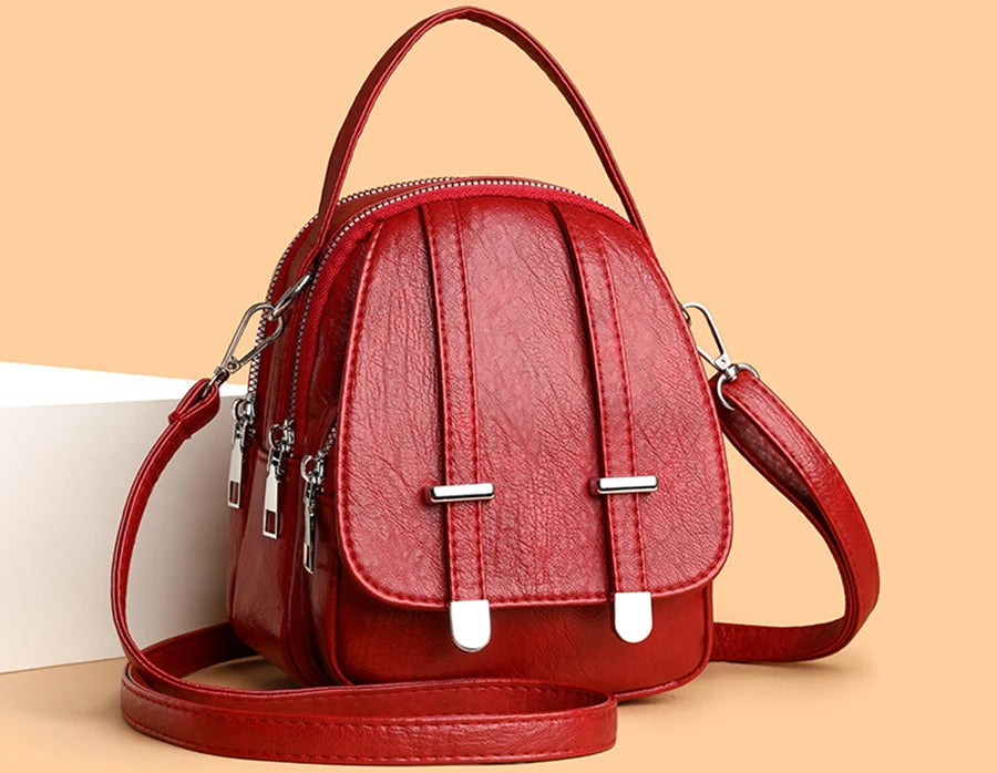 Fashion Multilayer Crossbody Bags For Women 2024 Luxury Designer Brand Leather Shoulder Messenger Bag Ladies Purses and Handbags