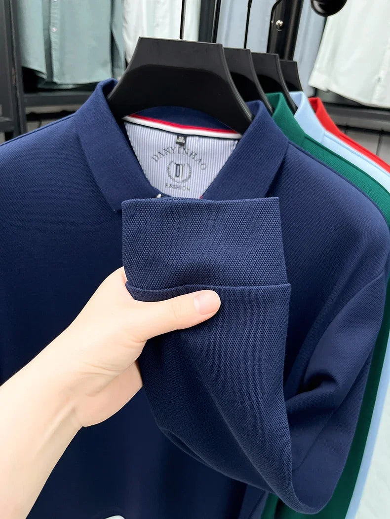 Tricou cu mânecă lungă și brodat Eleganza Polo - Mărimea M, amestec de bumbac