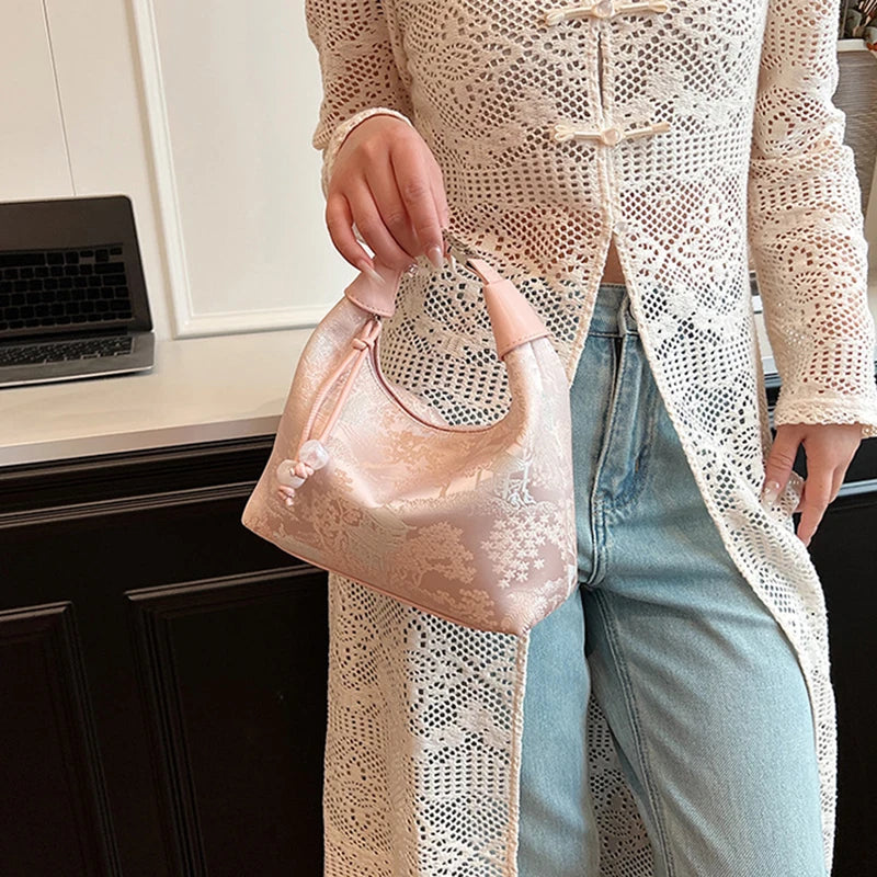 Premium Damen Crossbody Tasche Stickerei - Vielseitige Schultertasche Marke - Tote Reise Geldbörse