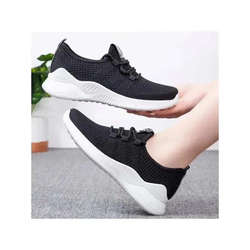 Shoes for women 2025 new casual fashion running shoes flying woven breathable women's shoes soft sole trend sneakers women