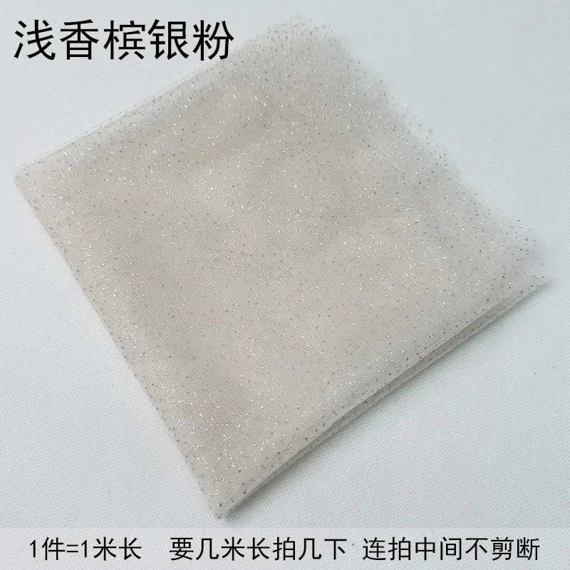 TüllPro Glitzer-Tüll - Chiffon Polyester 160cm Reißfest