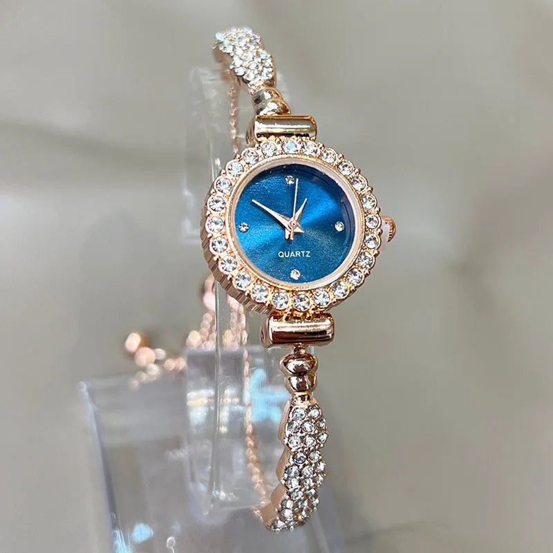 Fashion Strass Armbanduhr 2025 - Luxus Uhr Frauen Armband Vintage - Casual Damen Uhren Armband Relojes Para Mujer