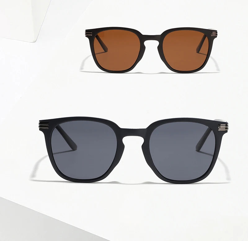Peekaboo square frame sunglasses for men TR90 retro style polarized sun glasses for women uv400 ultralight unisex grey green