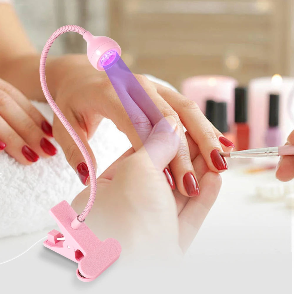 Lampă de unghii 2025: Limegirl Nail Lampă LED UV cu uscare a ojei cu gel - Mini uscător de unghii portabil USB cu clipsare flexibilă pentru birou Colecție salon de manichiură