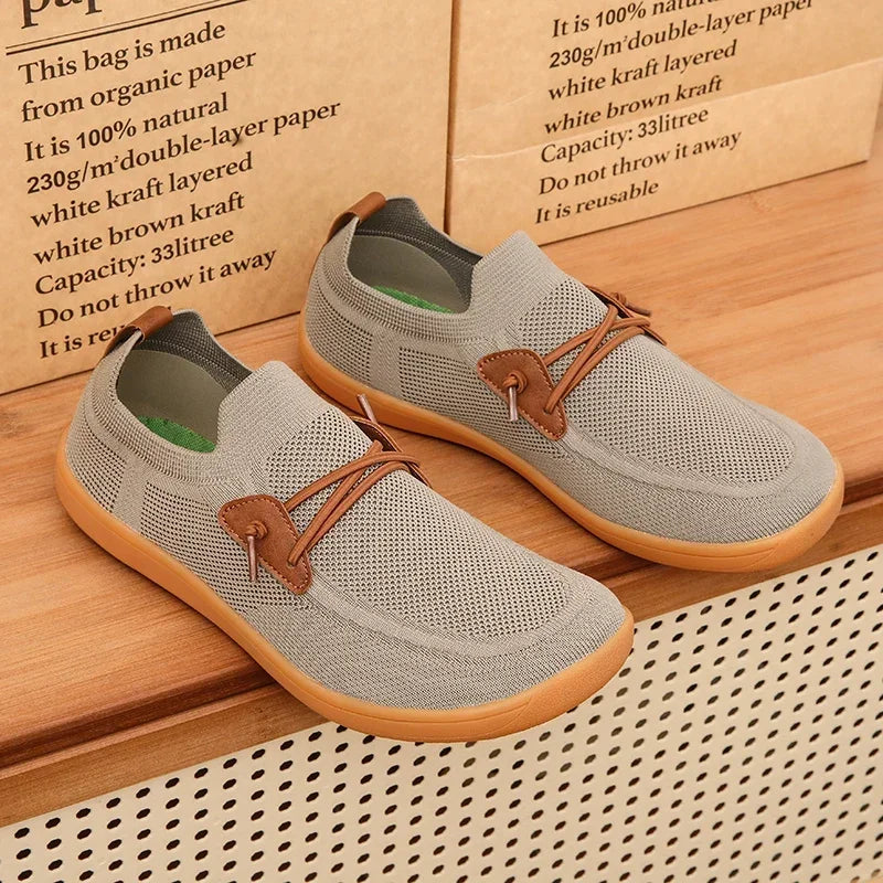 Men Casual Sneakers Minimalism | Zero Drop Sole | Walking Shoes Outdoor Breathable Non-slip Flats Loafer Mens Driving Shoes 2025