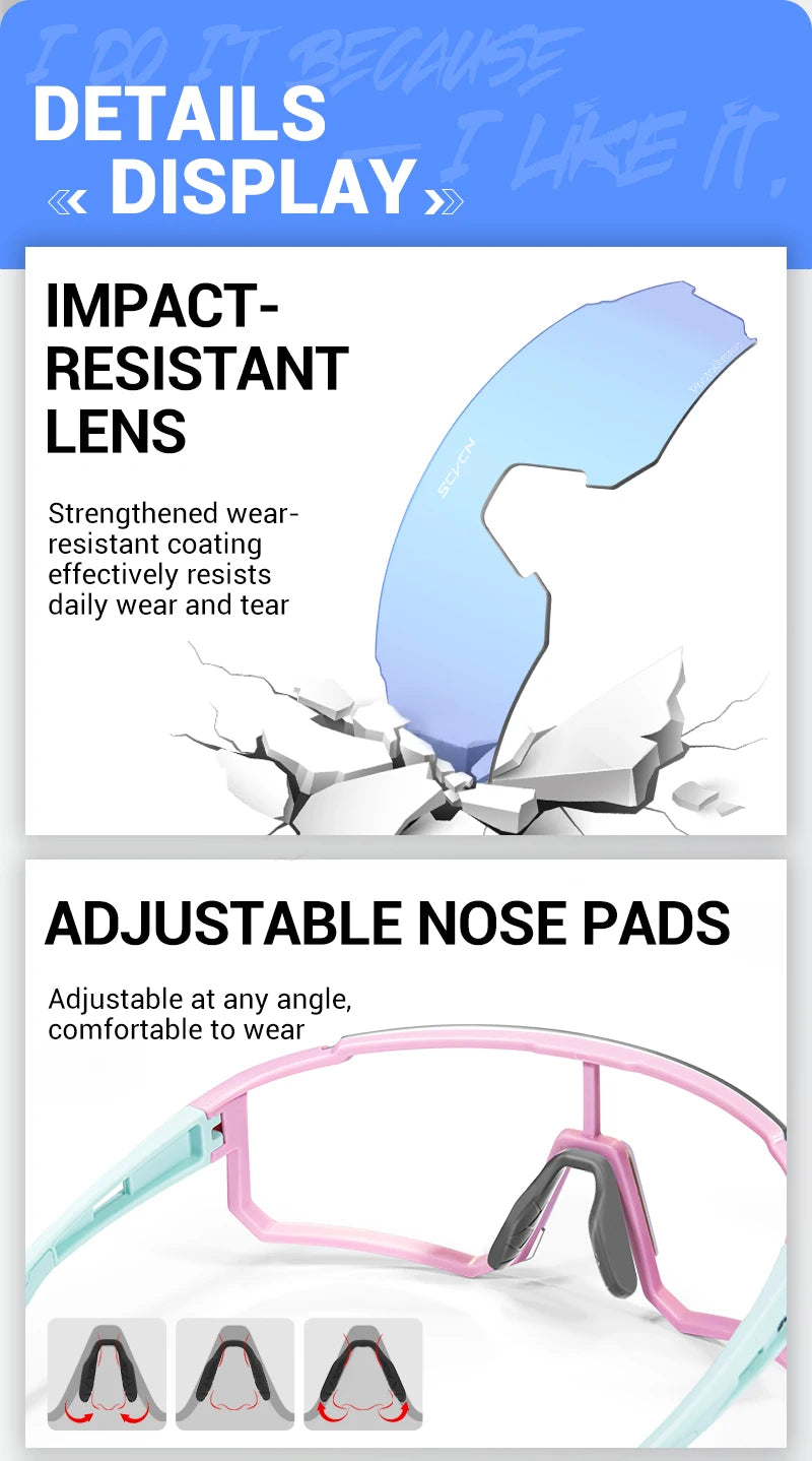 SCVCN S1412 Photochrome Sonnenbrille - 145mm/55mm PC