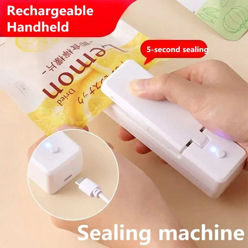 Tragbare Lebensmittel Beutel Versiegelungsmaschine USB Aufladbar Haushalt Vakuum Kaifeng Integriert Snack Versiegelung Küchen Werkzeuge