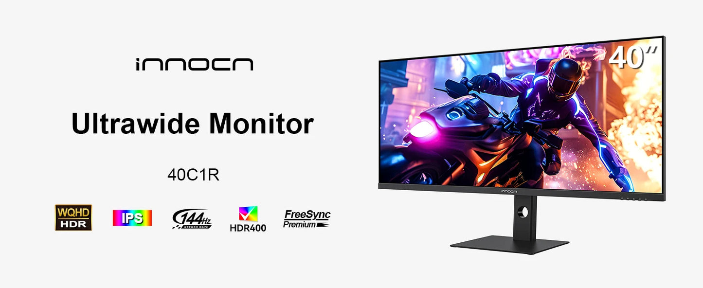 INNOCN 40C1R Ultrawide Monitor - 40" WQHD 3440x1440 144Hz