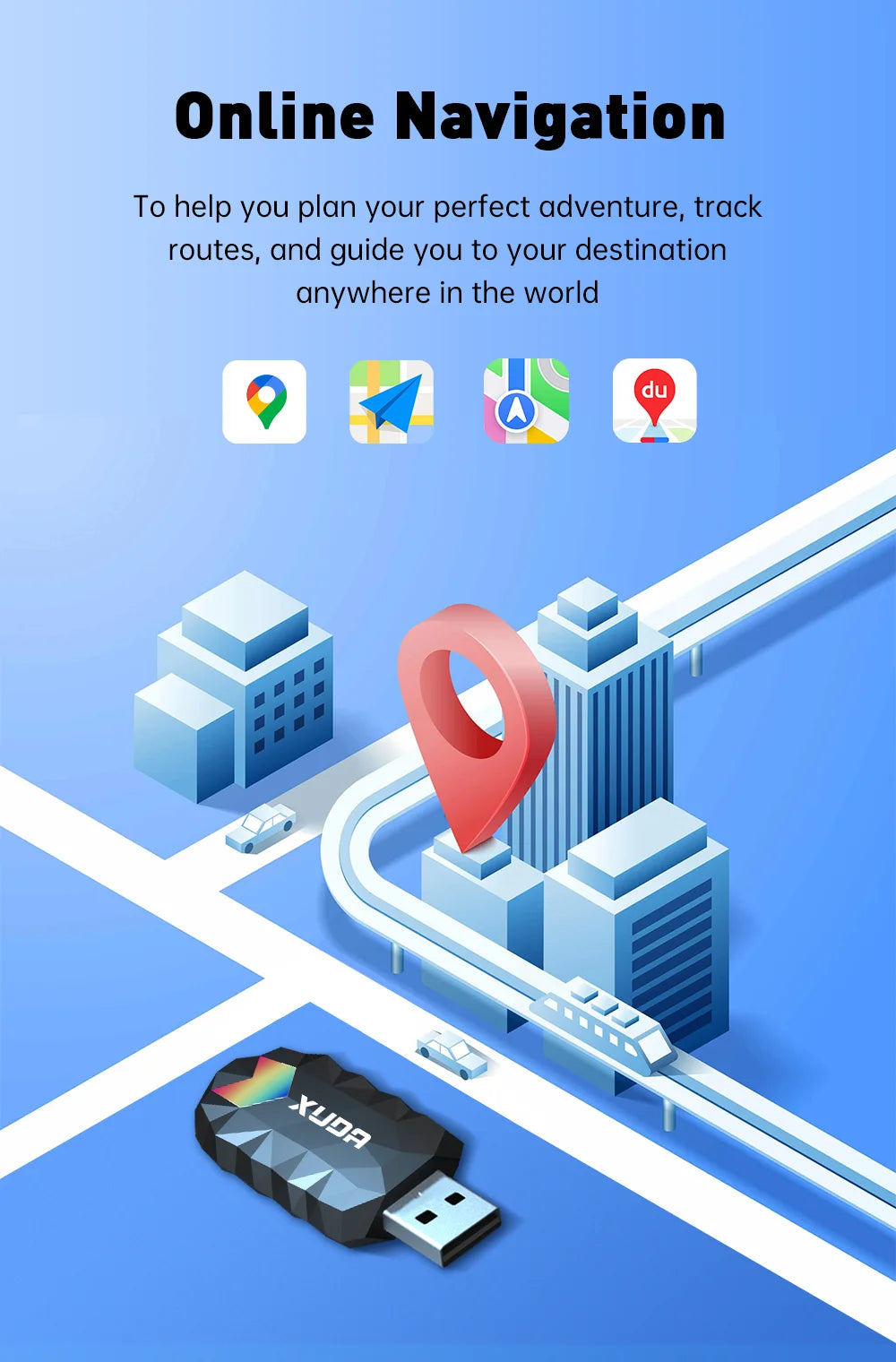 XUDA 2 în 1 Wireless CarPlay AI Mini Box 2025 - Android Auto Box Plug Play - Conexiune automată compatibilă cu 99% dintre radiourile auto pentru mașini