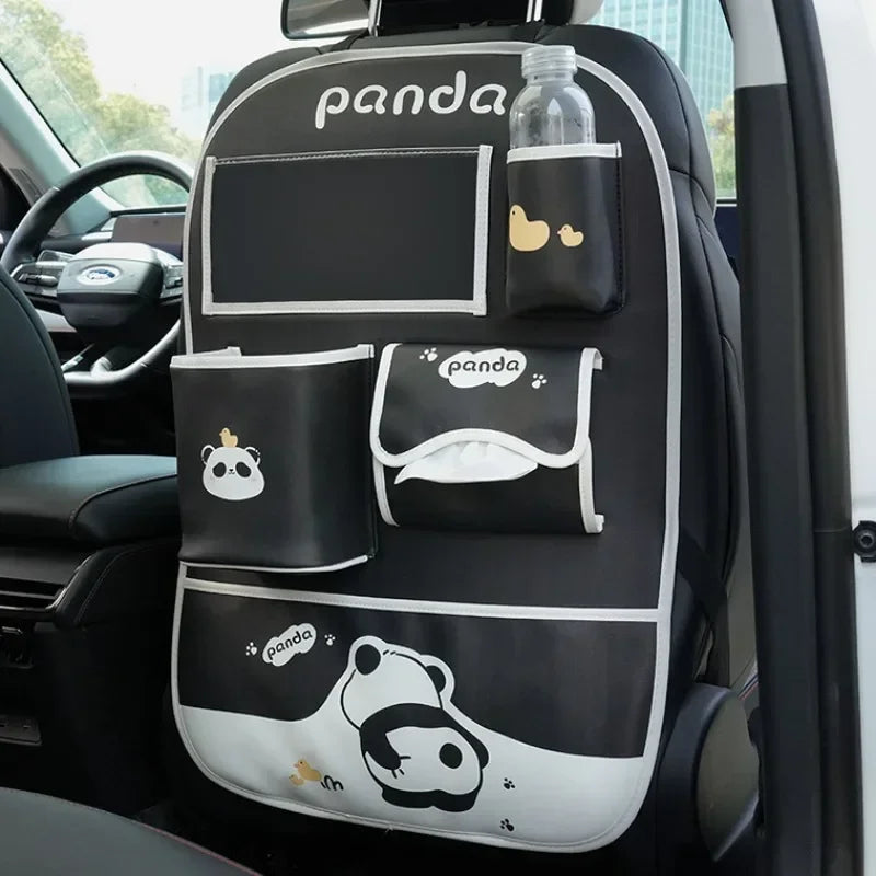 Auto-Organizer 2025: Car Seat Back Storage Bag Children Anti Kick Pad - Cartoon Seat Backrest Hanging Organizer Waterproof Durable Auto Storage Collection