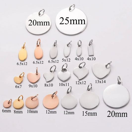 EdelTag Logo Anhänger Personalisiert - 20er 3 Farben 20mm - Golden Bridge Store