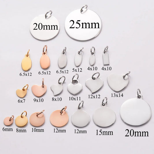 EdelTag Logo Anhänger Personalisiert - 20er 3 Farben 20mm - Golden Bridge Store