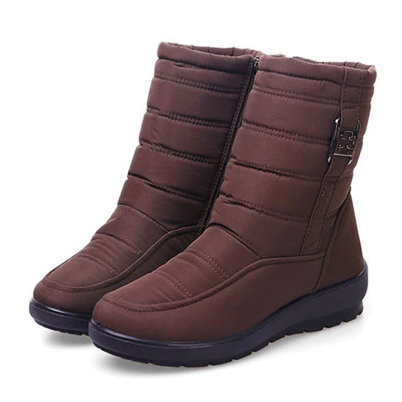 Waterproof Women Boots Winter Shoes Platform Wedge Snow Boots Comfort Thick Plush Warm Ankle Boots Female Mujer Sneakers Women
