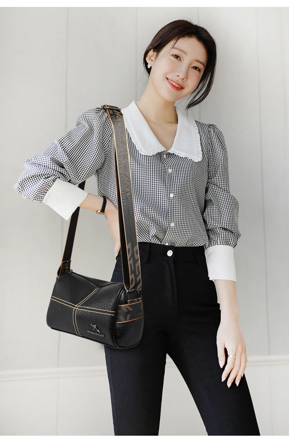 Stylish Mini Crossbody Bag for Women - Square Purse with Wide Shoulder Strap and Durable PU Leather Material