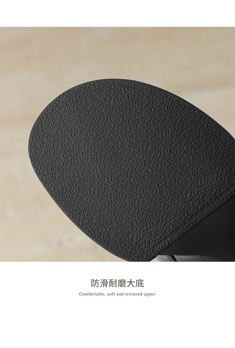 Elegant High Heels Women Ankle Boots Bow Sweet Shoes Winter New 2025 Trend Chunky Pu Leather Party Dress Snow Boots Pumps Mujer