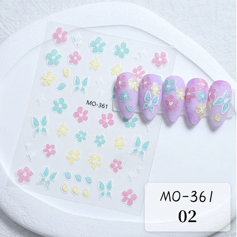 Super strălucitoare 3D fluture unghii autocolante Aurorae Shell fluture unghii elegante farmece autoadezive glisoare pentru manichiură decalcomanii