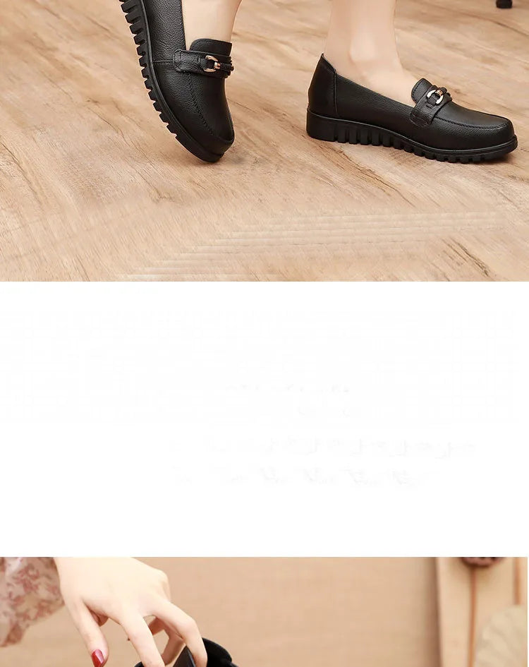 Women Shoes Flats Leather Sneakers Women  Comfortable Female Casual Walking Footwear Fashion Large Size Loafers Shoes Women