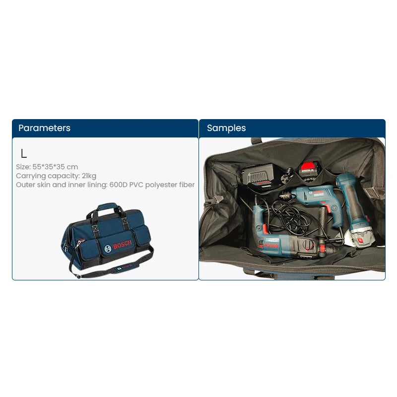 Aufbewahrungstasche BOSCH Marke Canvas Werkzeugtasche Große Kapazität Koffer Verschleißfest Wasserdicht Mehrzweck Hand Tasche Toolkit