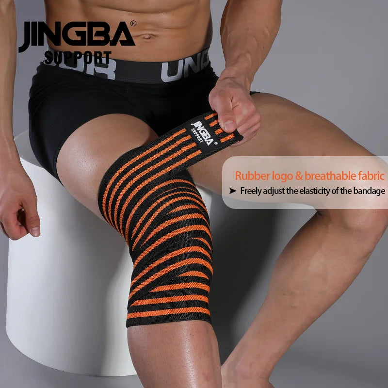 Kniebandagen 2025: JASONTUTU 1 PC Knee Wraps Men Fitness Weight Lifting - Elastic Bandage Compression Knee Support Sports Strap Protector Bands Pad Collection