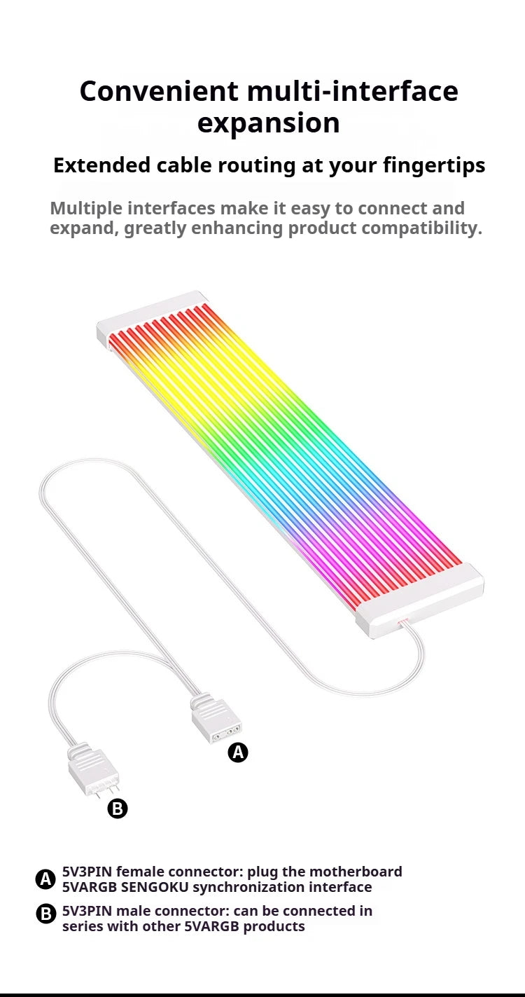 LED-Strip 2025: Coolcirc ARGB LED Light Strip Bar 8/24-PIN Motherboard Power Extension Cable Flexible DIY Collection