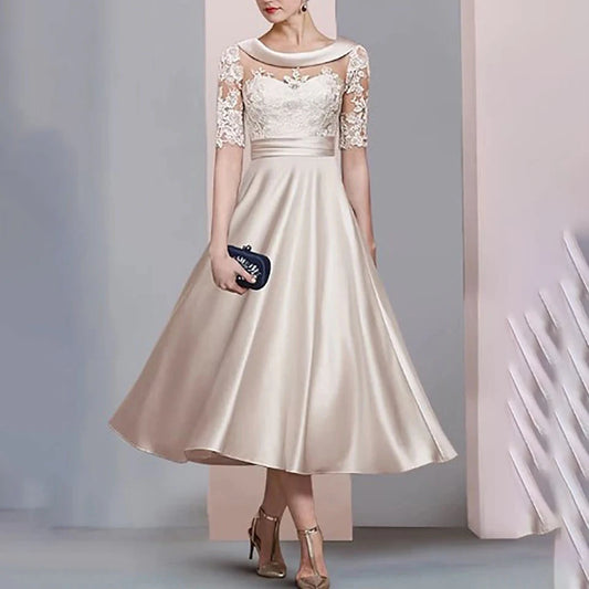Brautmutter Kleid 2025 - Customize Half Sleeve Formal Party A-Line Ankle Length