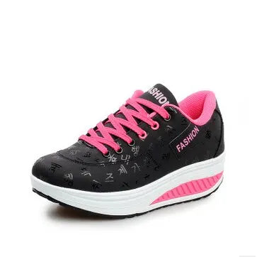 Walking Shoes Women Sneakers Fashion Platform Shake Shoes Thick Bottom Wedges Women Chunky Shoes