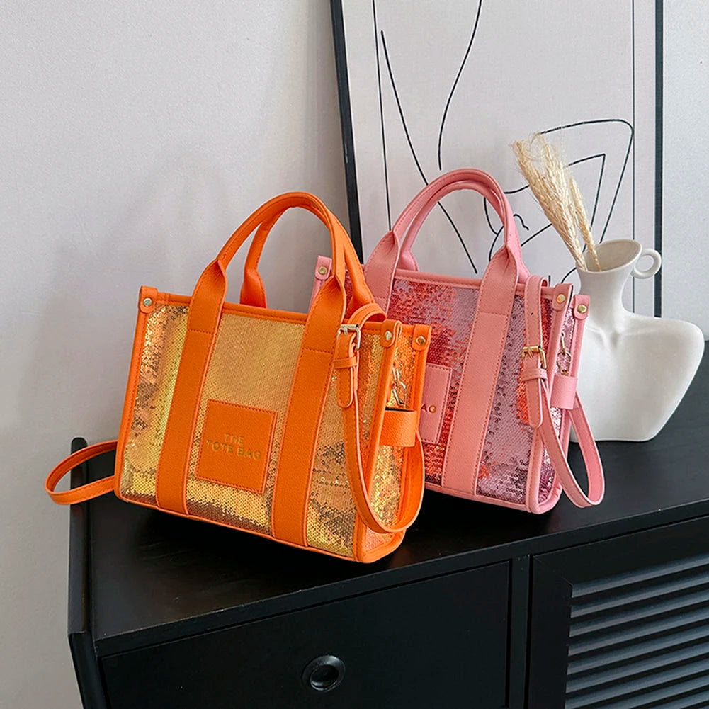 Women's Casual Tote Bag For Women Crossbody Female Handbag New Solid Words Lette Leisure Large Bag Fashion Shopper Tote Purse