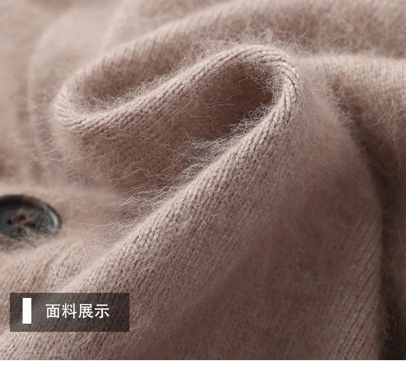 MVLYFLRT V-Ausschnitt Strickjacke - 100% Kaschmir Loose Fit