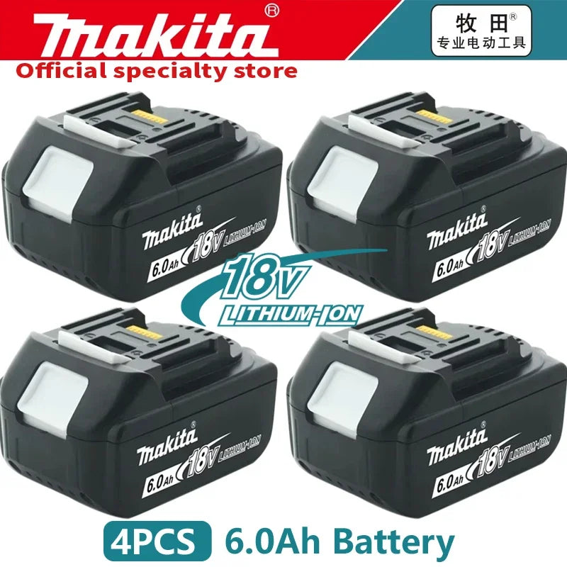Makita 18V Battery, Rechargeable 6.0Ah Lithium Battery Replacing Makita 18V-BL1830, BL1840 BL1850 BL1860B BL1860 Tool Batteries