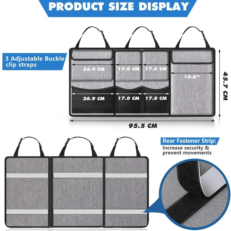 AutoPro 3er Hänger Organizer - Groß Universal Rücksitz
