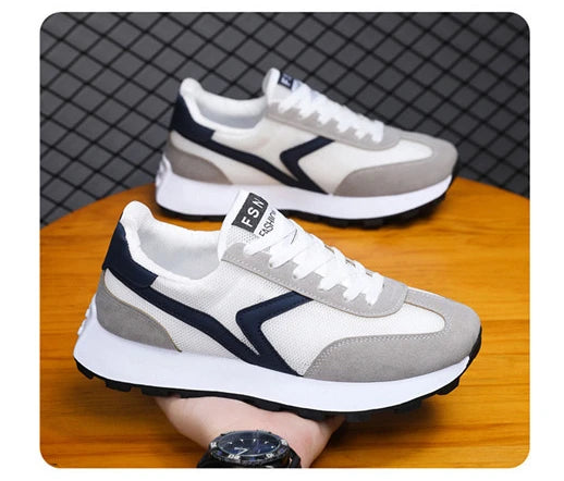 New Women's Sneakers Fashion Breathable Unisex Casual Shoes Lightweight Lace-Up Running Shoes Outdoor Platform Tennis Shoes Male